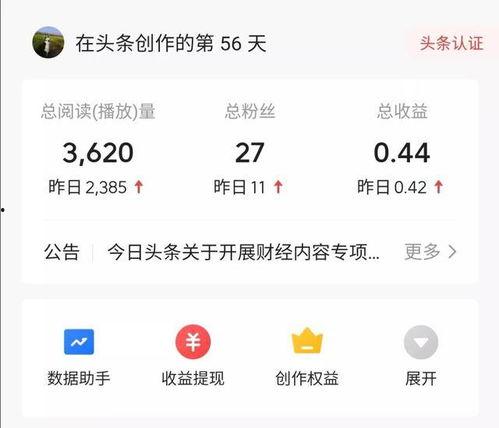 今日头条收益计算,如何轻松实现月入过万？