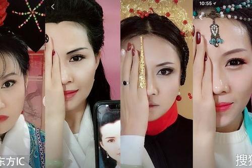 明星仿妆照,瞬间变身偶像风采